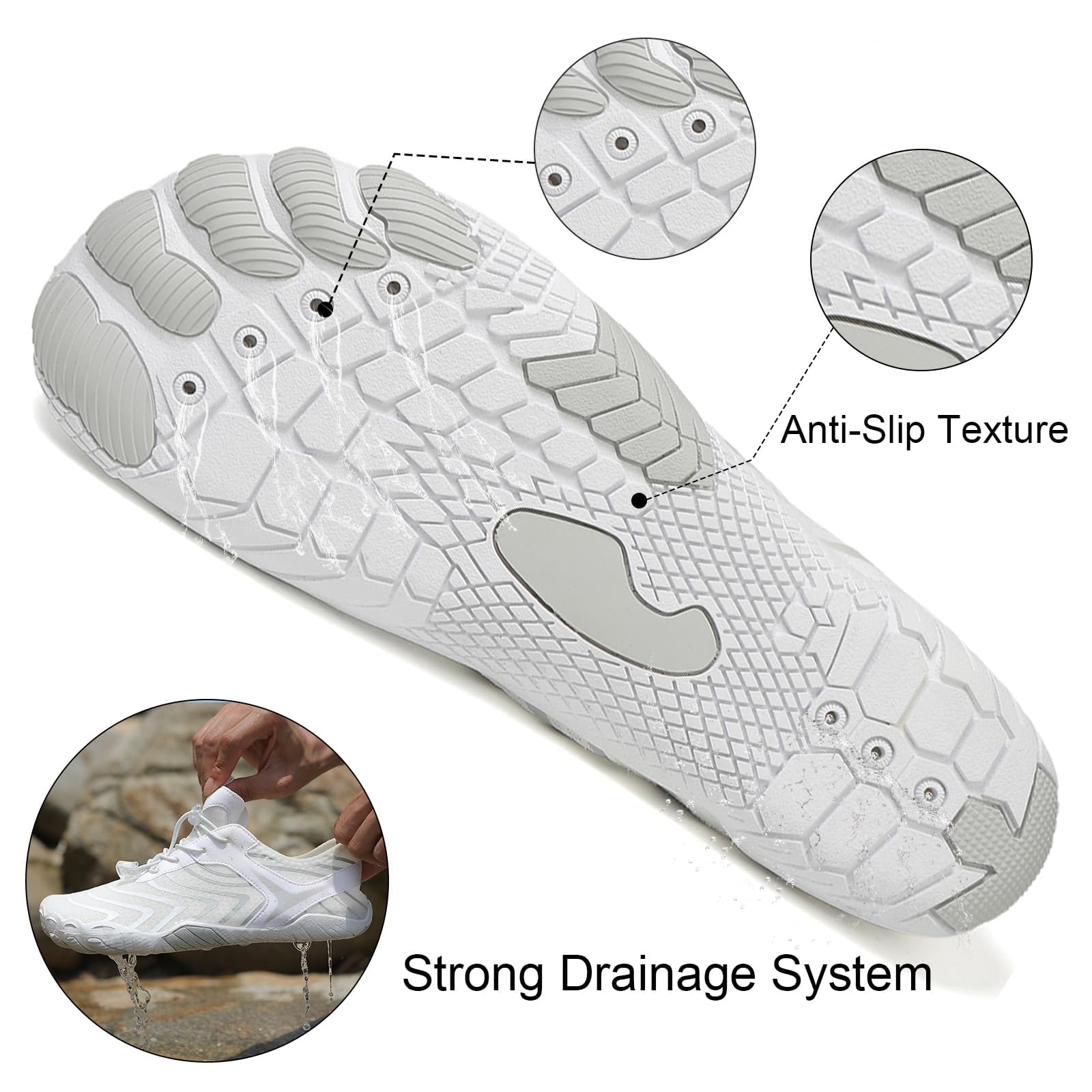 Barefoot Shoes for Women & Men - Wide Toe Box Hiking & Trail Running Shoes | Non-Slip, Breathable Design for Beach, Pool, Swim, Surf & Walking | Healthy Footwear for Outdoor Activities