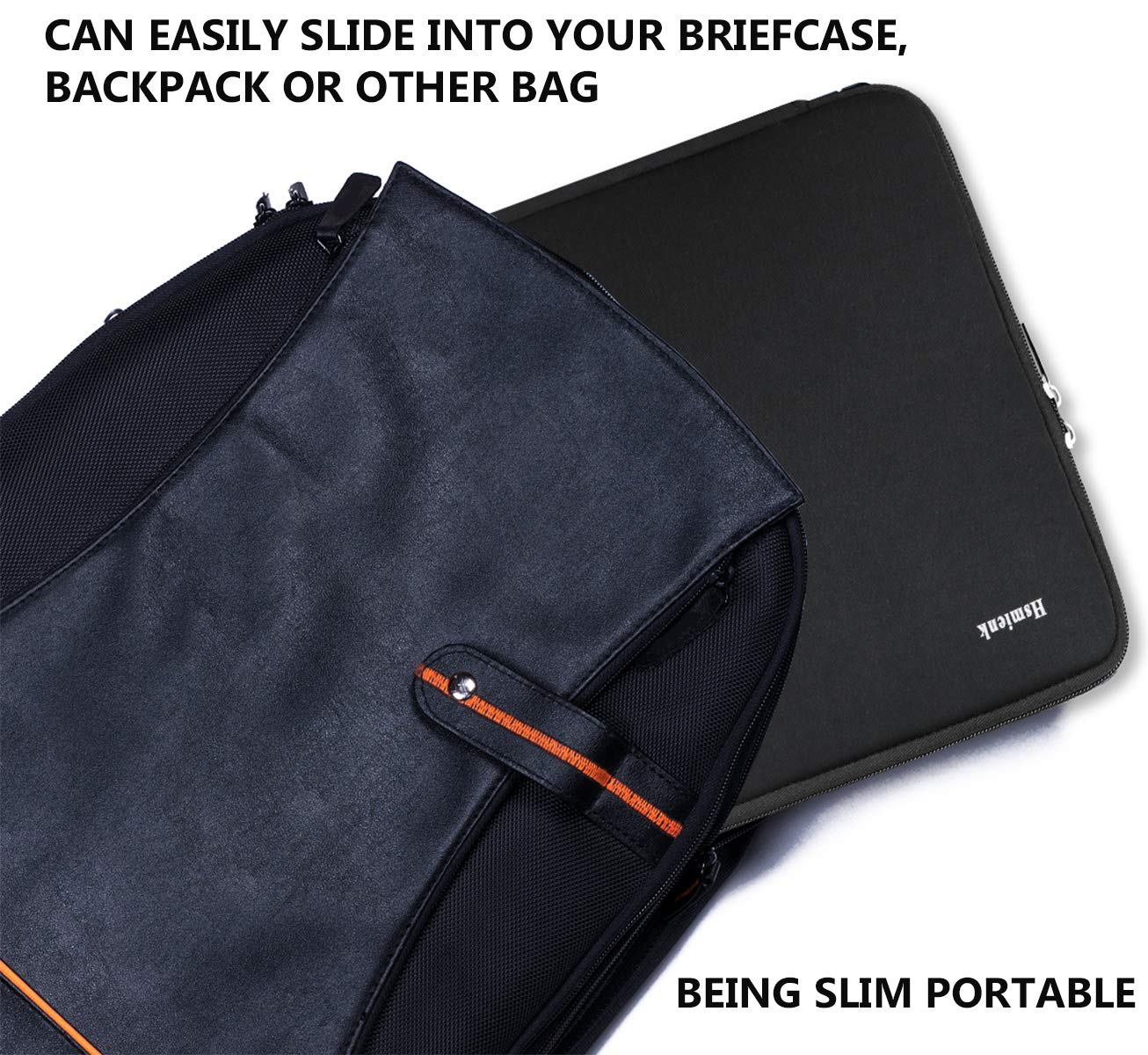 Hsmienk 15.6 Inch Laptop Sleeve - Durable Shockproof Protective Cover for HP, ASUS, Lenovo, Acer Notebooks - Perfect for Travel, Work, and School
