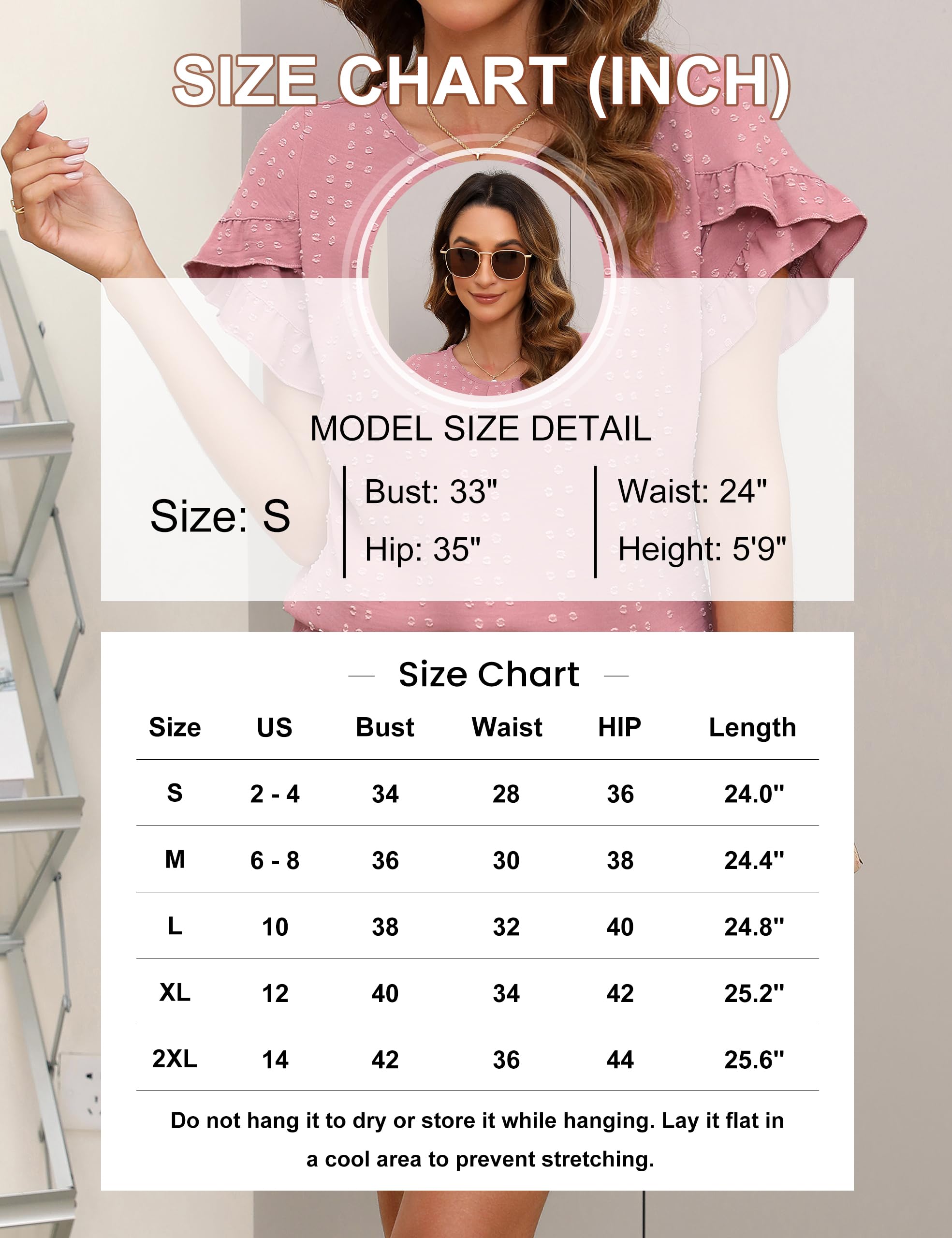 Trendy Women's Polka Dot Blouse with Petal Sleeves - Elegant Business Casual Top for Office & Summer 2024 | Perfect for Work, Parties & Date Nights