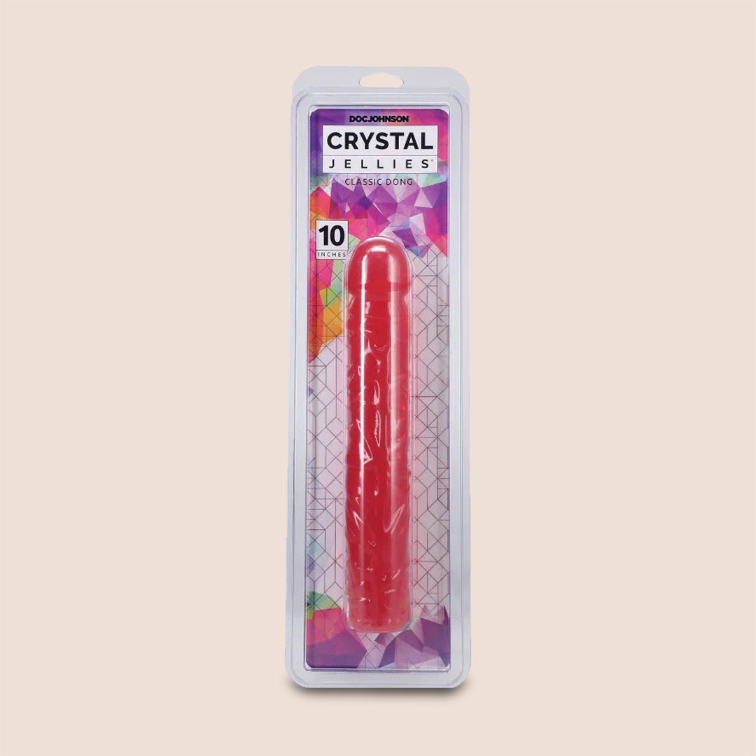 Realistic Crystal Jellies Classic Dildo - 10 Inch Lifelike Silicone Adult Toy for Couples & Solo Play | Perfect for Bedroom Fun, Bachelorette Parties & Spicing Up Your Sex Life