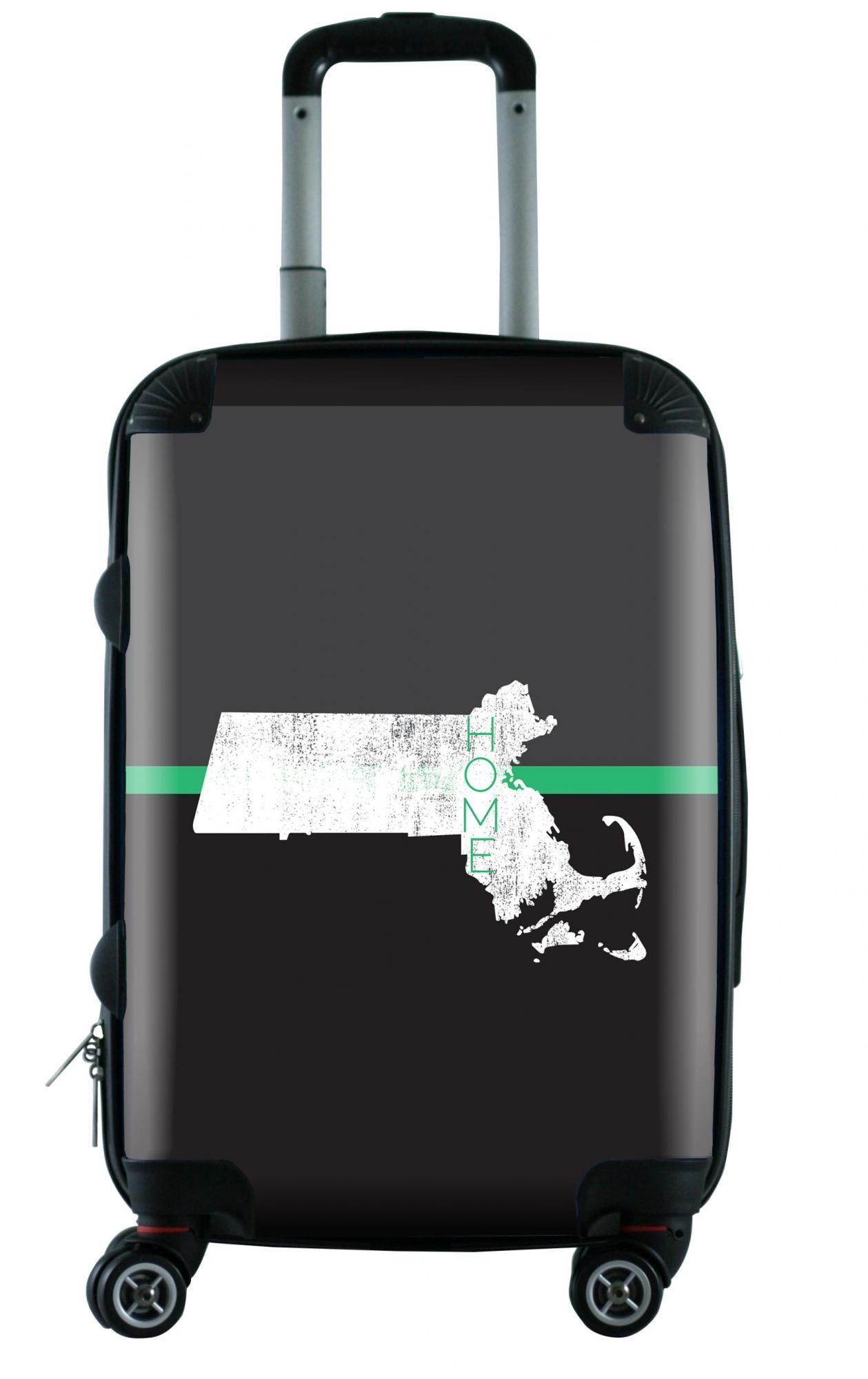 612 My Home State Massachusetts 20 Carry On Luggage - Lightweight Durable Suitcase for Travel, Business Trips & Weekend Getaways