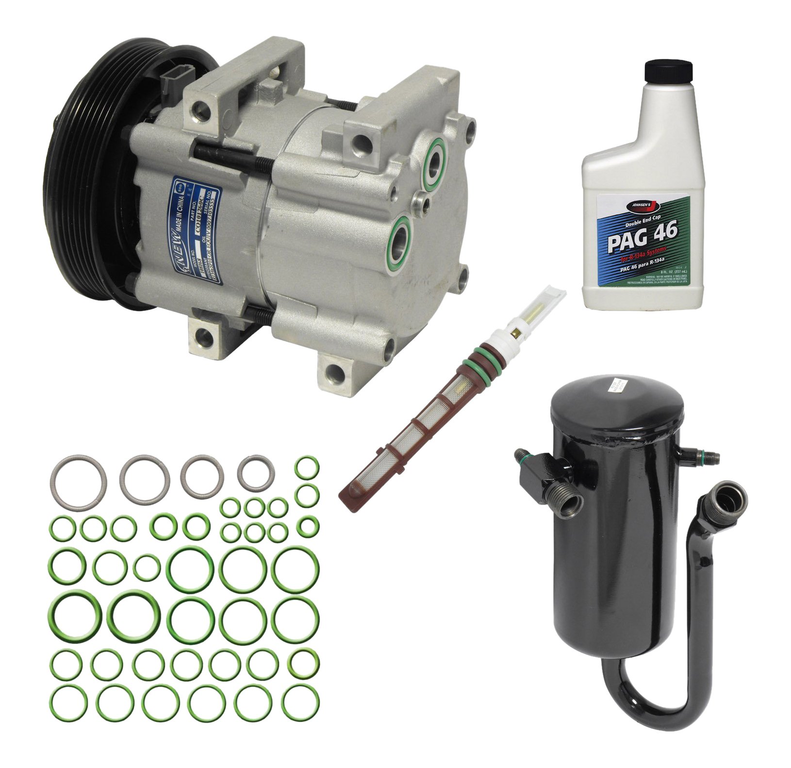 Universal Air Conditioner KT 1352 A/C Compressor & Component Kit - Replacement Parts for Car AC System Repair & Maintenance | Perfect for DIY Mechanics & Auto Shops