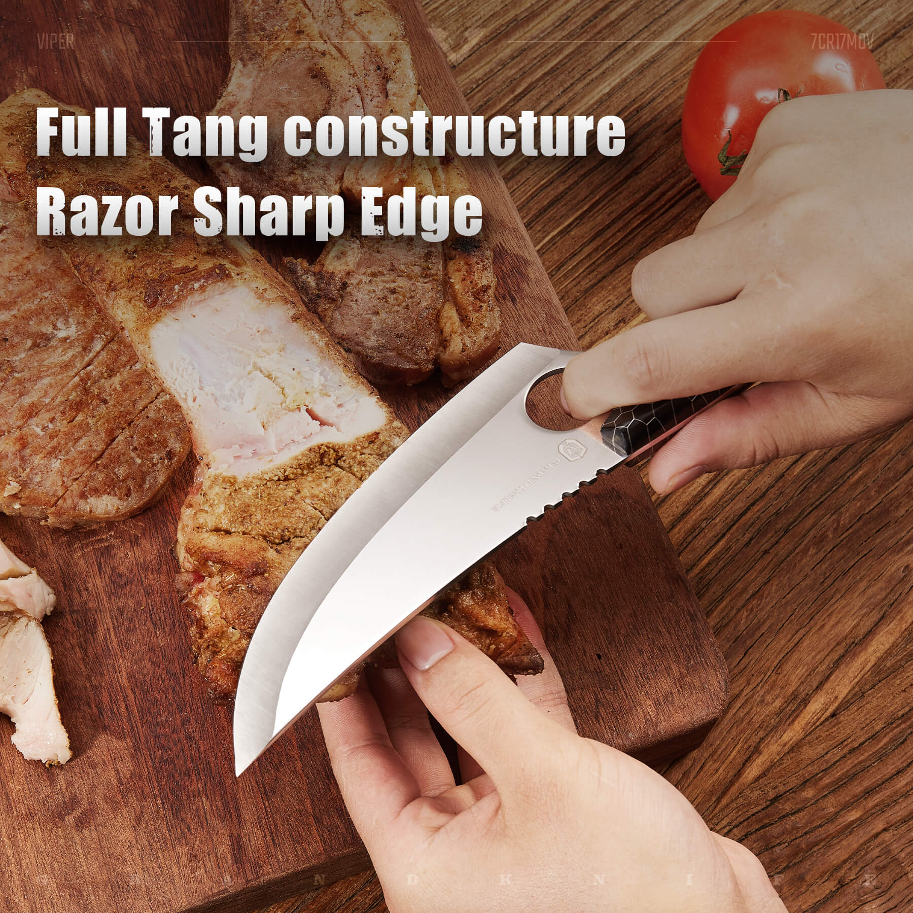 Premium Viper Boning Knife 6 Inch - Professional Stainless Steel Blade for Meat, Poultry & Fish - Perfect for Butchers, Chefs & Home Cooking