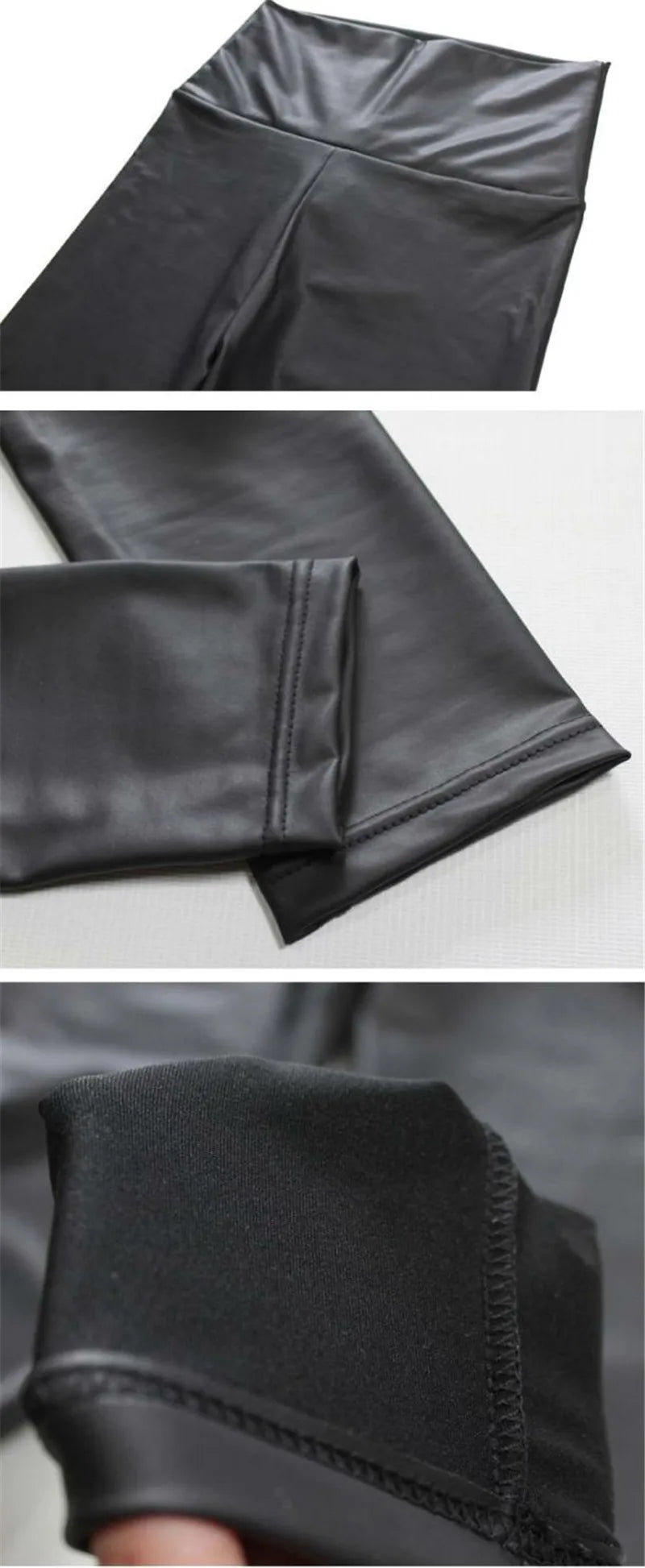 Stylish Oversized Women's Leggings - High Waist PU Leather Yoga Pants for Workout & Fashion | Trendy Tight & Sexy Pants for Gym, Running, Lounge & Night Out