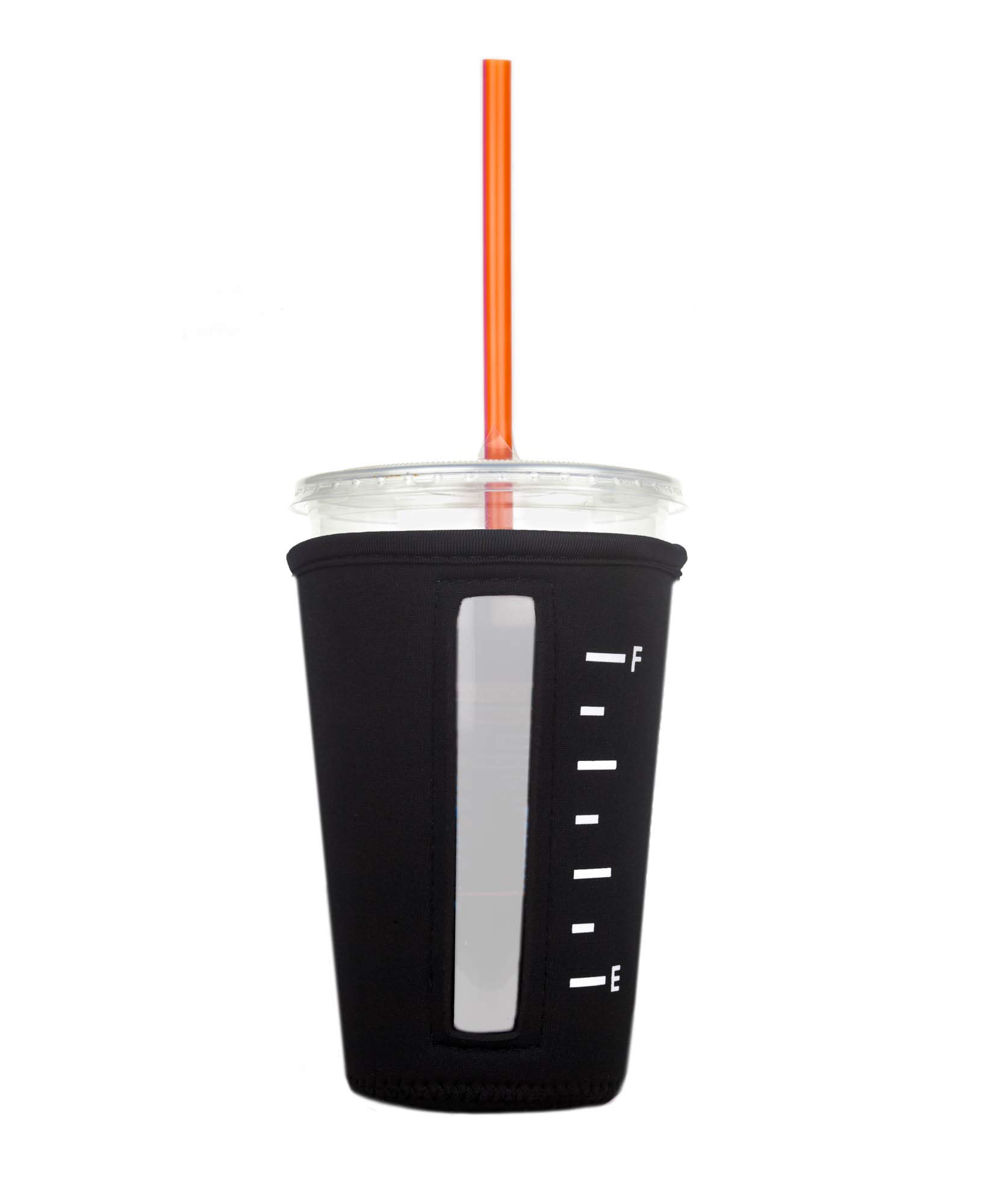 Eco-Friendly Reusable Neoprene Coffee Cup Sleeve for Iced Drinks & Hot Beverages - Black Medium Size | Perfect for Coffee Shops, Office Use & Travel Accessories