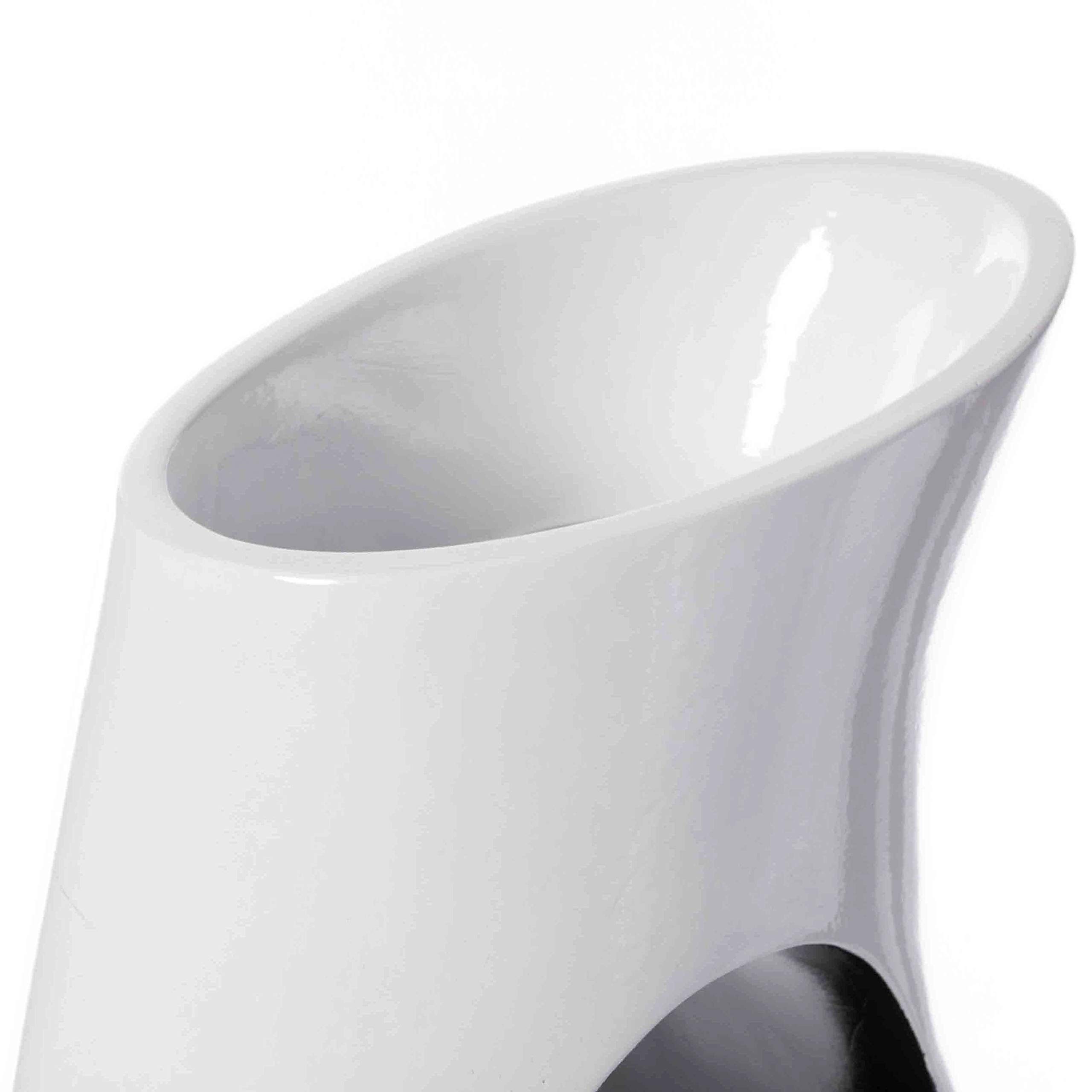 Modern White Trumpet Floor Vase - 24