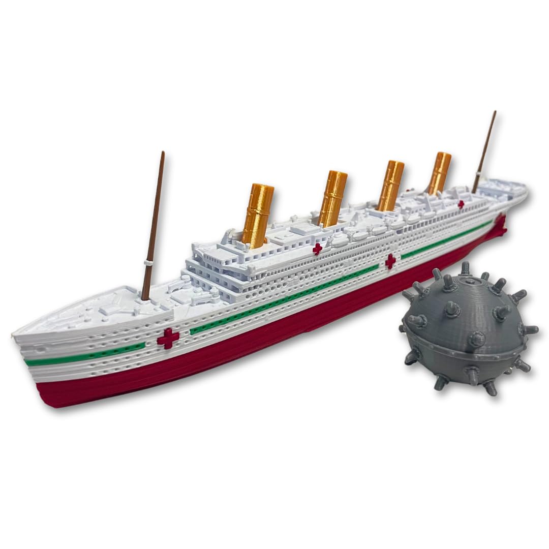HMHS Britannic Model Ship - 1 Ft Long Fully Assembled Titanic Toy for Kids, Collectors & History Enthusiasts | Cruise Ship & Cargo Ship Replica | Perfect for Home Decoration, Educational Play & Maritime Display