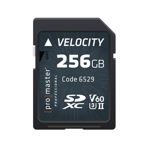 Promaster Velocity SDXC 256GB Memory Card - High Speed UHS-I U3 V30 for DSLR Cameras, 4K Video Recording, Action Cameras & Drones - Perfect for Photography, Videography & Outdoor Adventures