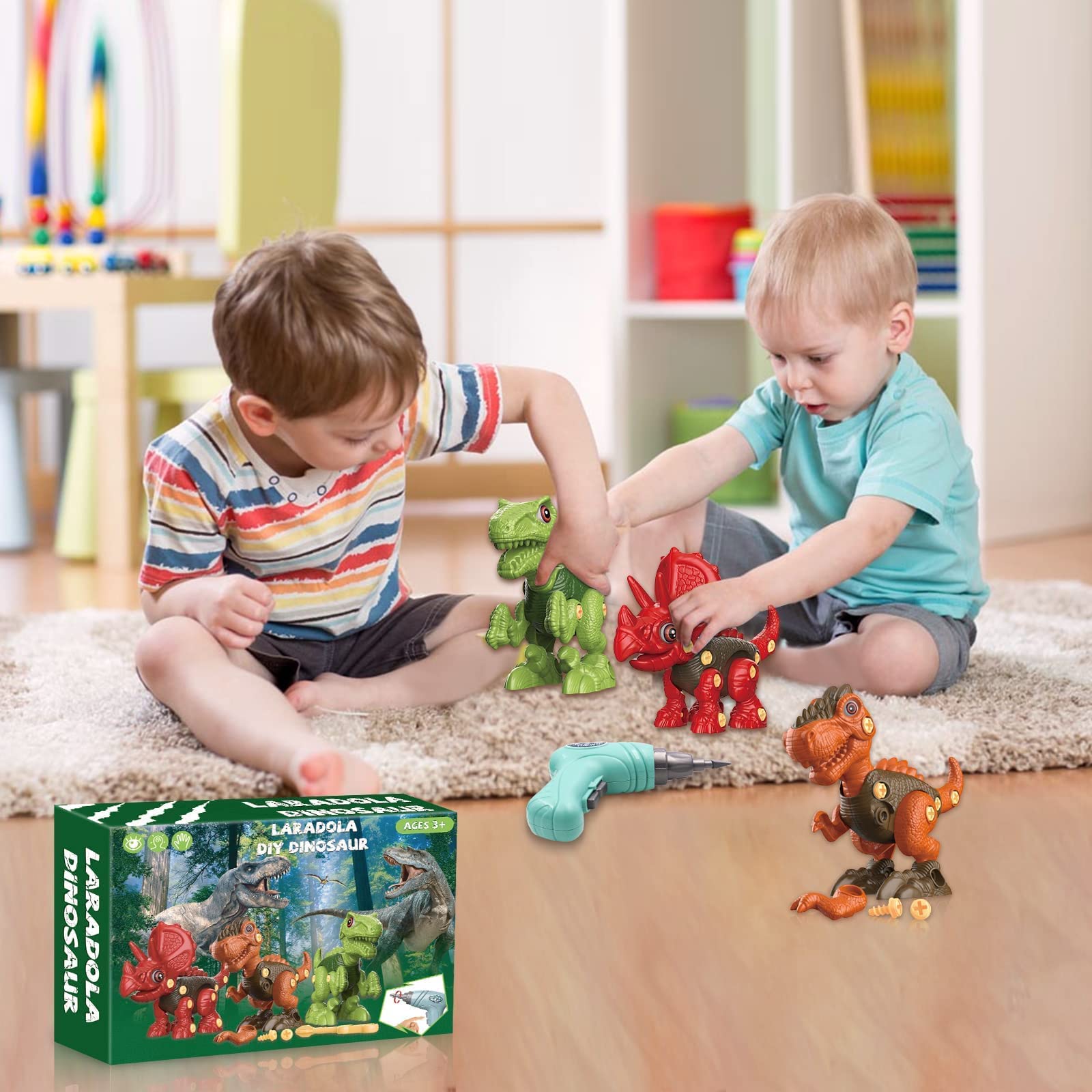 STEM Dinosaur Toys with Electric Drill for Kids 3-7 - Perfect for Birthday & Christmas Gifts