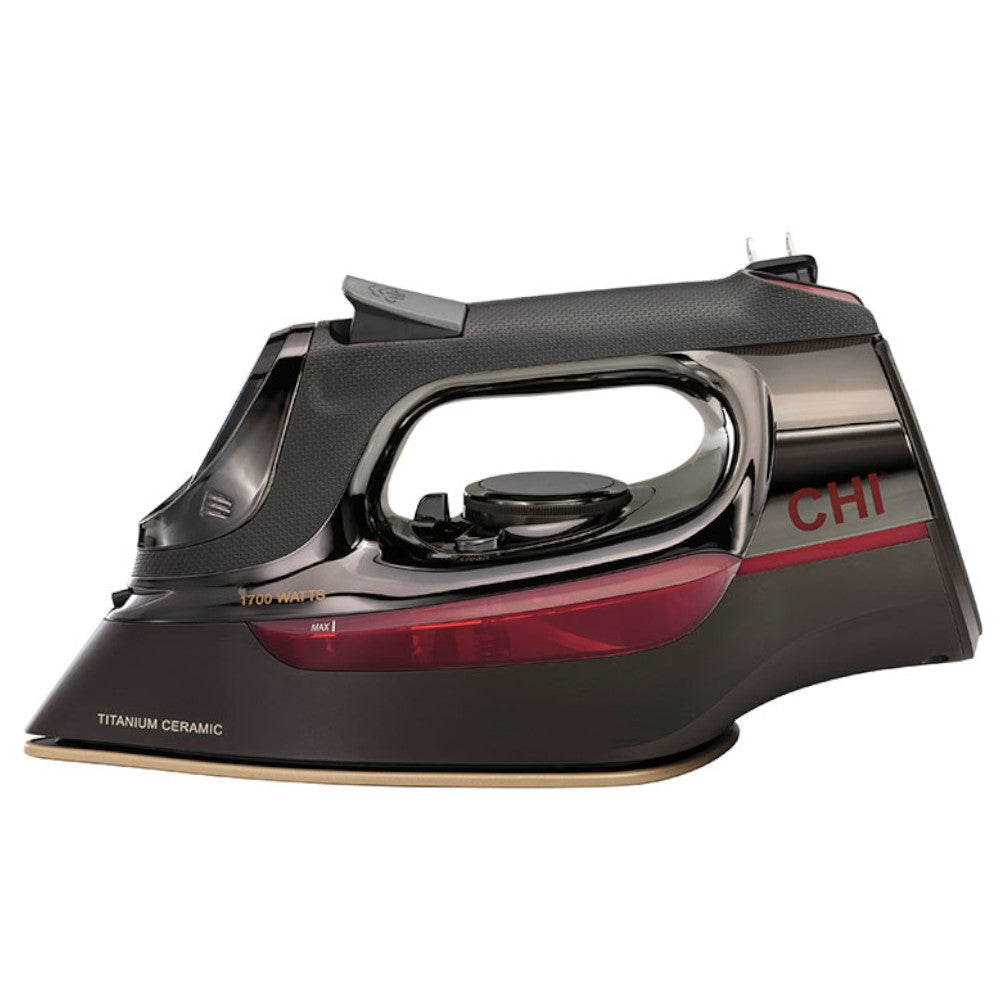CHI 13105 Electronic Retractable Iron - Professional Ceramic Flat Iron for Hair Styling | Factory Serviced with Home Essentials Warranty | Perfect for Salon, Home Use & Travel