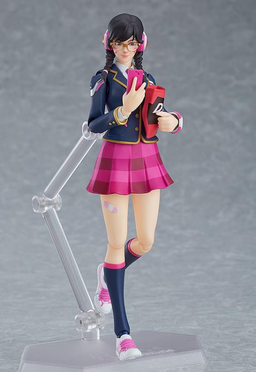 Figma #492 D.Va (Academy Skin Edition) Overwatch Action Figure - Collectible Anime PVC Model for Gamers & Fans | Perfect for Display, Cosplay & Gaming Room Decor