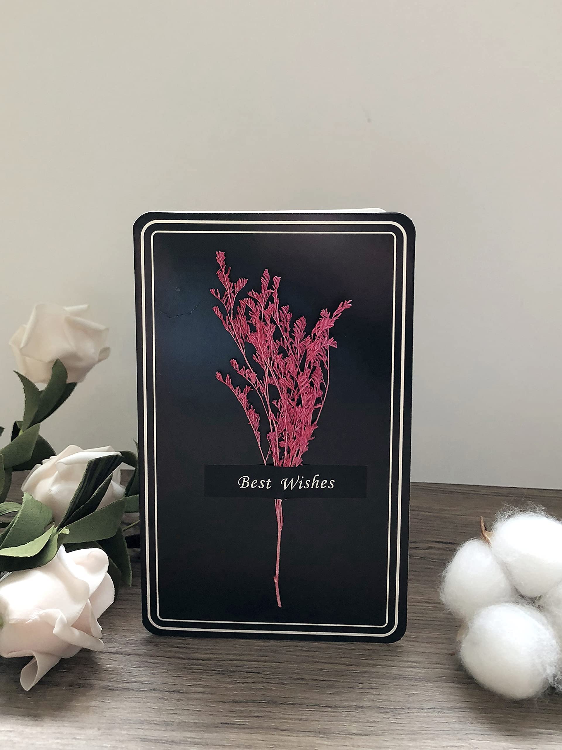 Handmade Greeting Cards with Real Pressed Flowers - All Occasion Blank Note Cards Set with Envelopes | Birthday, Thank You, Thinking of You Cards for Women | Perfect for Gift Giving, Wedding Invitations & Home Decor