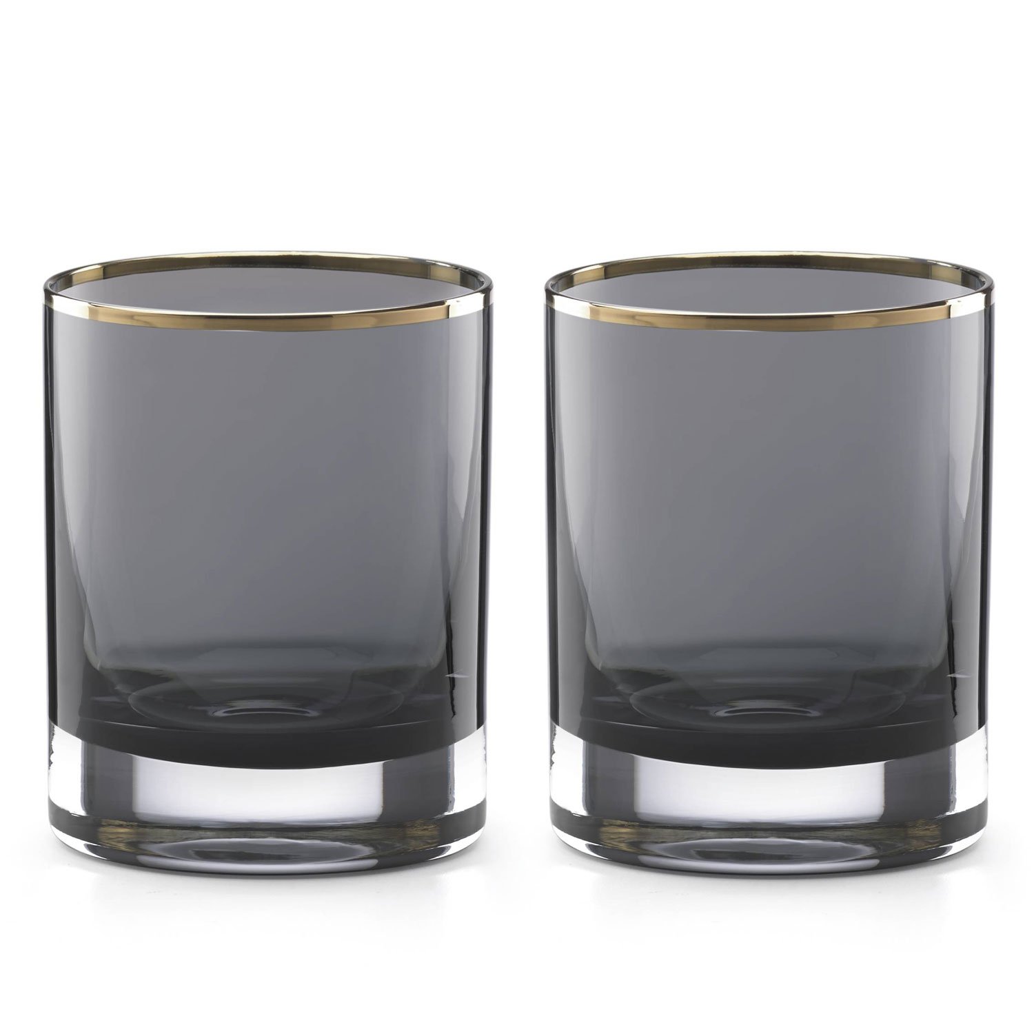 Kate Spade New York South Street Double Old Fashioned Bar Drinking Glasses - Set of 2 Elegant Whiskey Cocktail Glasses for Home Bar, Dinner Parties & Gifts