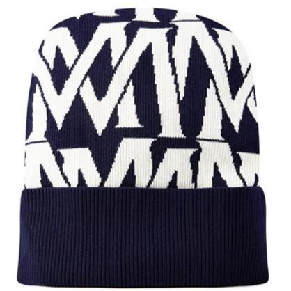 Moncler Logo Ribbed Knit Beanie for Men & Women - Warm Winter Hat for Skiing, Snowboarding & Outdoor Activities