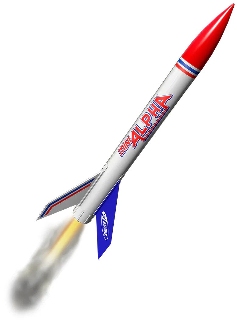Estes Mini Alpha Model Rocket Launch Set - Beginner Rocket Kit with Mini Launch Controller & Pad (2458) | STEM Learning, Outdoor Science Experiments & Backyard Fun for Kids & Teens