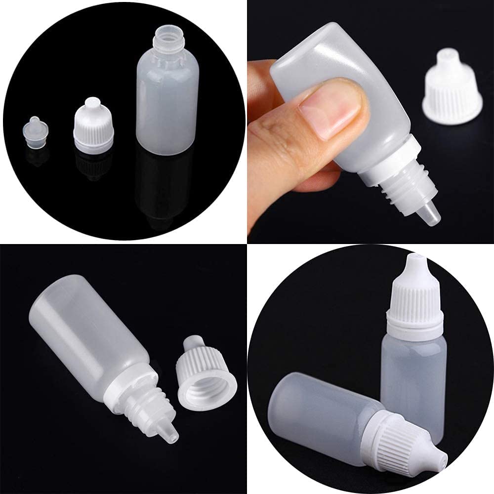 12 Pack 10ml Clear Plastic Bottles for Perfume, Essential Oils, Attar & Cosmetics | Small Travel-Sized Containers for DIY, Aromatherapy & Eye Drops | Leak-Proof Refillable Mini Bottles