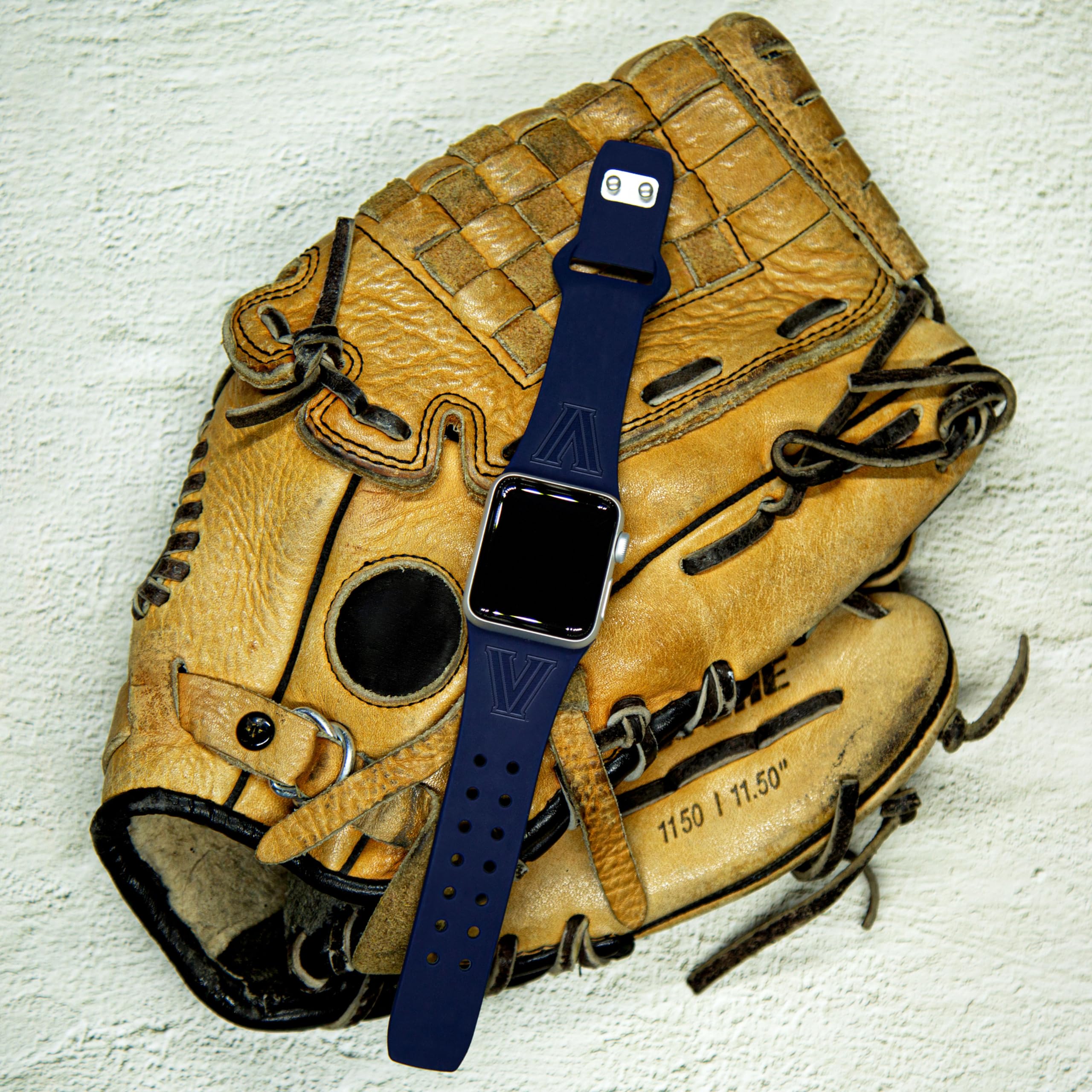 Villanova Wildcats Engraved Silicone Band Set for Apple Watch & AirPods 3rd Gen - Compatible with All Series, Durable & Stylish - Perfect for Workouts, Sports & School Spirit Accessories