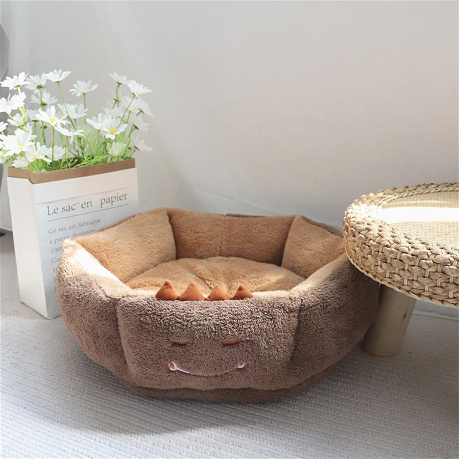 Cozy Plush Pet Bed for Dogs & Cats - Warm Kennel for Deep Sleep