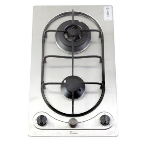 30cm 2 Burner Domino Gas Hob (LPG) - Compact & Efficient Stovetop for Small Kitchens, RVs, Camping & Outdoor Cooking