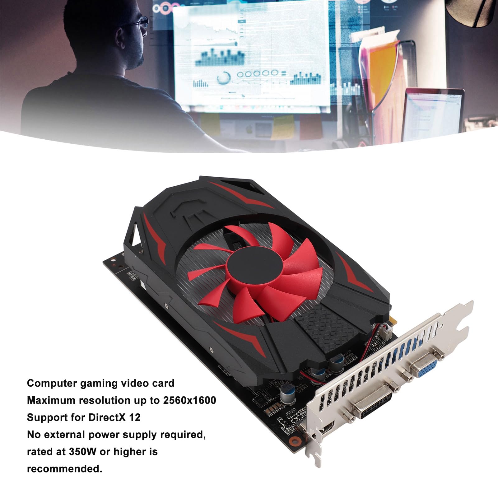 NVIDIA GTX 1050 2GB GDDR5 Gaming Graphics Card - 5000MHz Core Clock, 2560x1600 Resolution, Dual Fan Cooling System for PC Gaming, VR & 4K Video Editing - Perfect for Fortnite, PUBG & Esports Enthusiasts