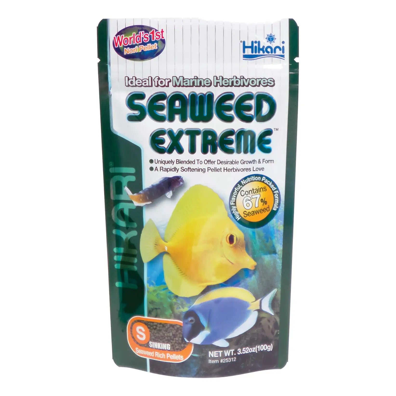 Hikari Seaweed Extreme Small Pellet Fish Food - Premium Algae-Based Diet for Marine & Freshwater Fish - Ideal for Small Fish, Tangs, and Herbivores - Perfect for Reef Tanks & Aquariums