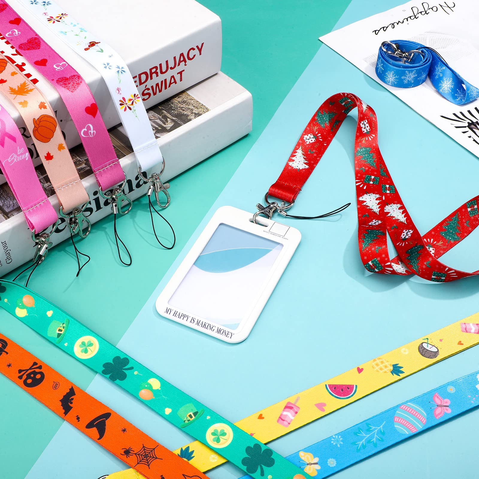 Marspark 14 Pcs Easter Lanyards for ID Badges & Keys - Office & Holiday Use