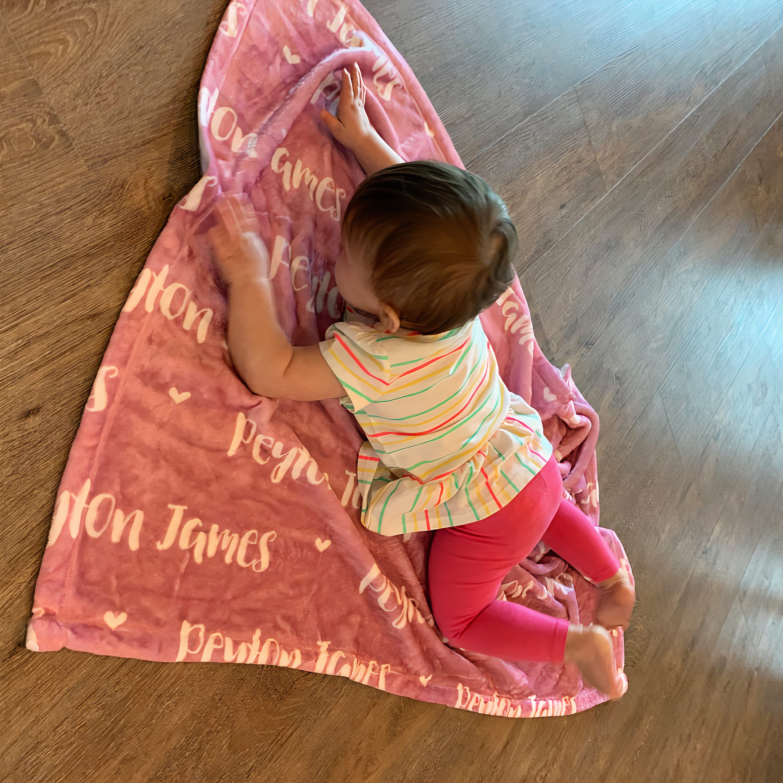 Personalized Baby Blankets for Girls & Boys - Custom Embroidered Name & Monogram Newborn Blanket - Soft & Cozy Gift for Baby Showers, Christenings, Fathers Day & Nursery Decor