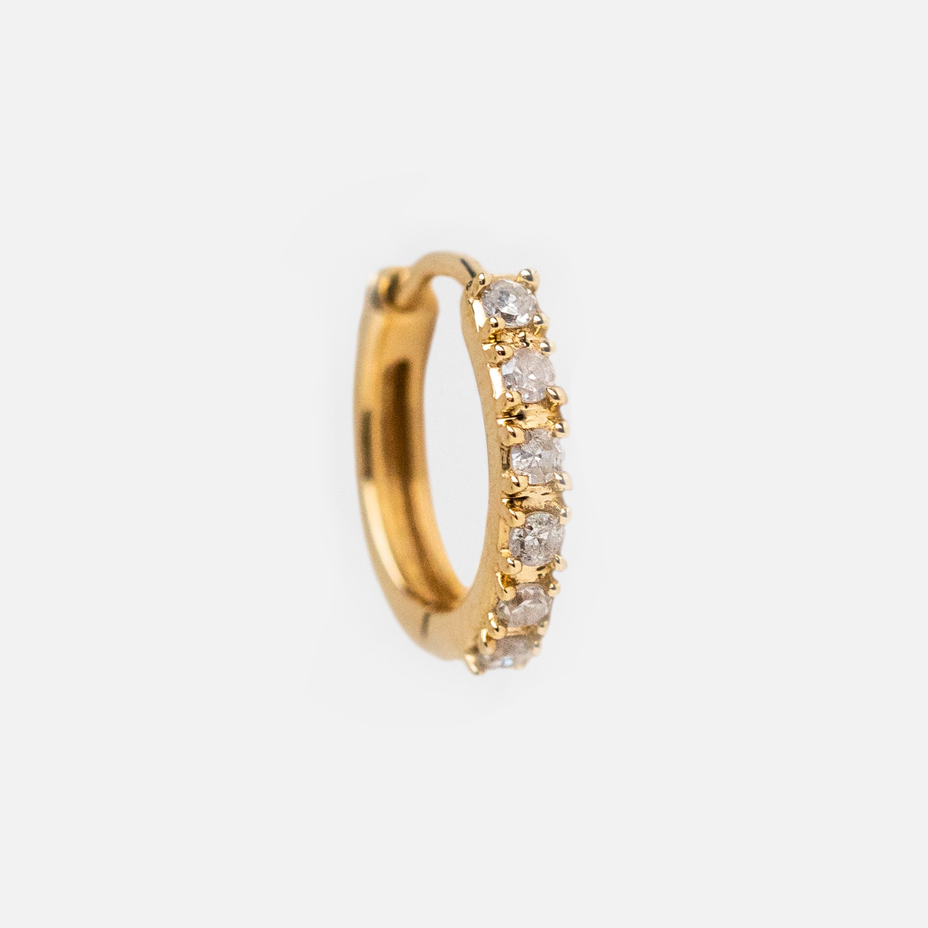 Solid Gold Diamond Huggie Hoop Earrings for Women - 14K Real Gold Small Hoops - Minimalist Everyday Stud Earrings - Perfect for Work, Date Night & Special Occasions