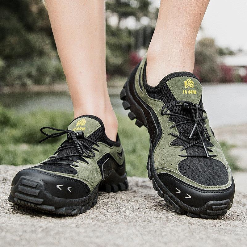Lovevop Couple Summer Hiking Shoes - Breathable Mesh Outdoor Sneakers for Men & Women - Perfect for Trail Walking, Camping & Travel Adventures