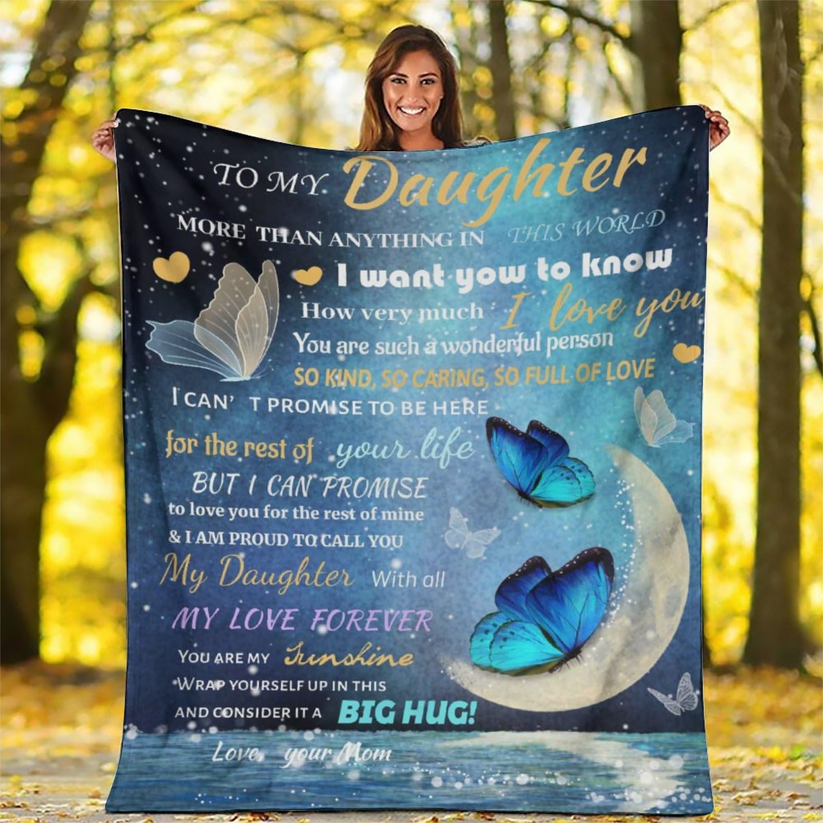 Soft Flannel Plush Throw Blanket for Daughter - 50