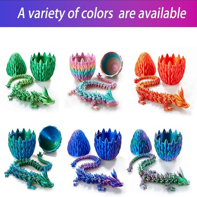 3D Printed Dragon Egg Fidget Toy - 12 Inch Mystery Crystal Dragon for Adults, Autism & ADHD Relief - Lavender Purple - Perfect for Stress Relief, Focus & Sensory Play