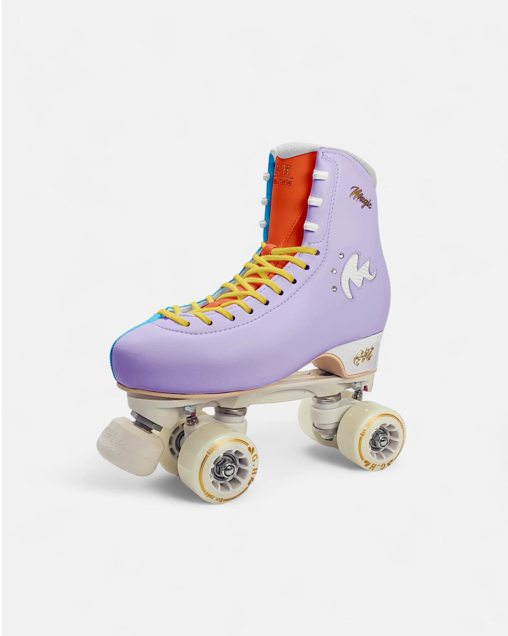 GH Street Magic Quad Roller Skates - Color Jam Style for Adults & Teens - Perfect for Outdoor Skating, Rink Roller Derby & Retro Disco Parties