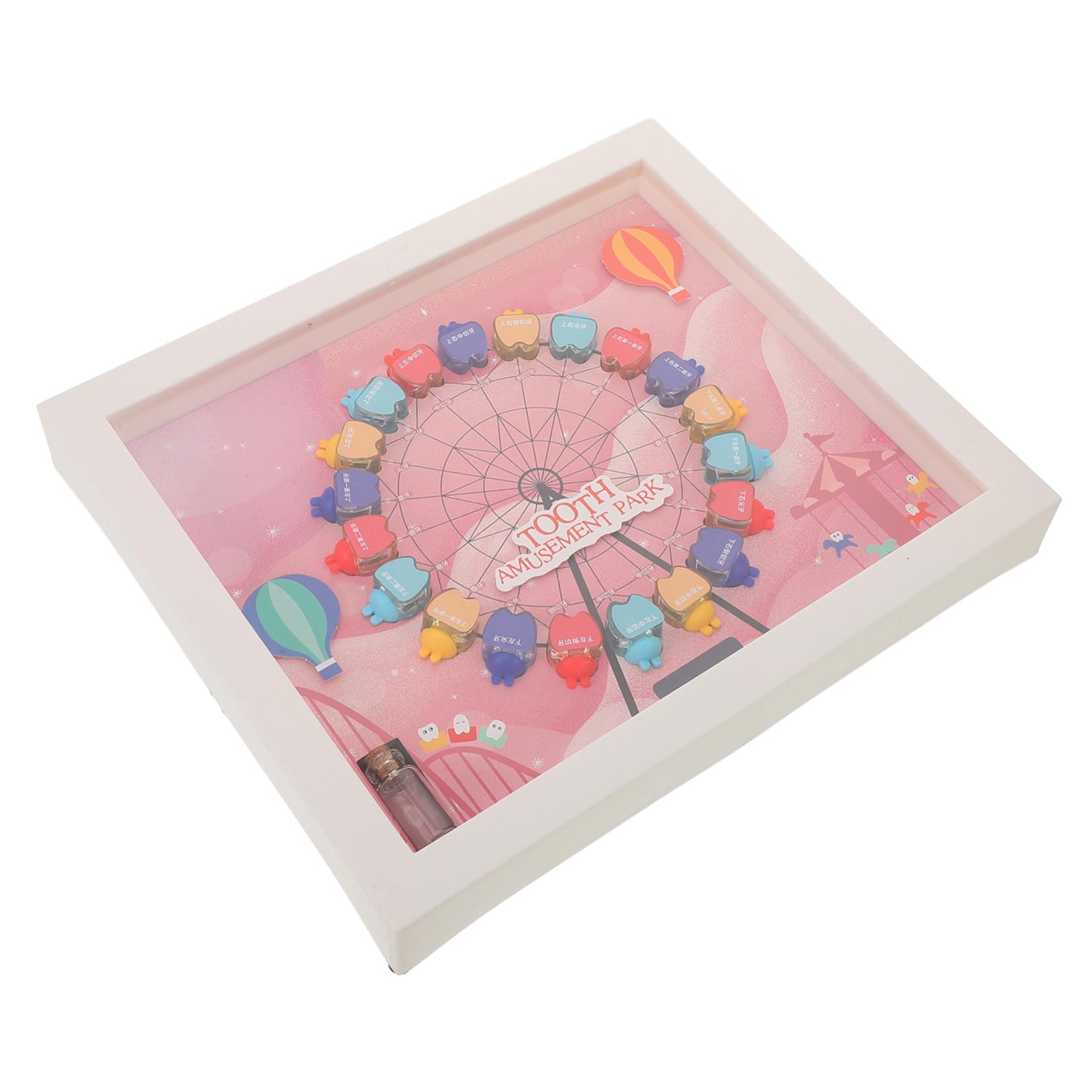 SHOWERORO Baby Tooth Keepsake Box - Organizer for Boys & Girls First Teeth Storage - Baby Tooth Saver Memory Box - Perfect Baby Shower Gift & Milestone Keepsake (Great for First Tooth, Baby Memory Preservation & Nursery Decor)