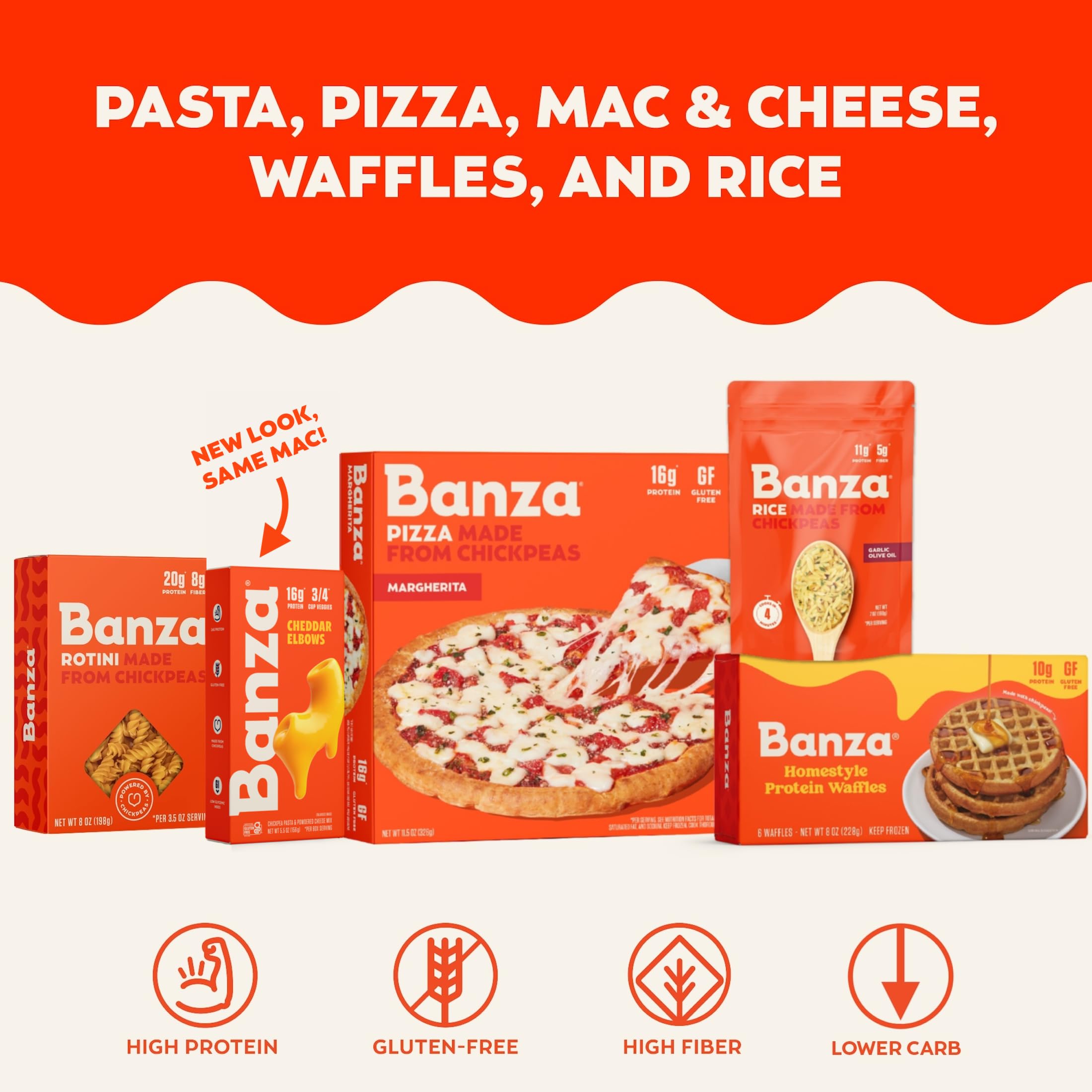 Banza Chocolate Chip Chickpea Waffles - High Protein, Gluten Free, Low Carb Frozen Waffles (8oz) | Perfect for Quick Breakfast, Healthy Snacks & Kids Lunch Boxes