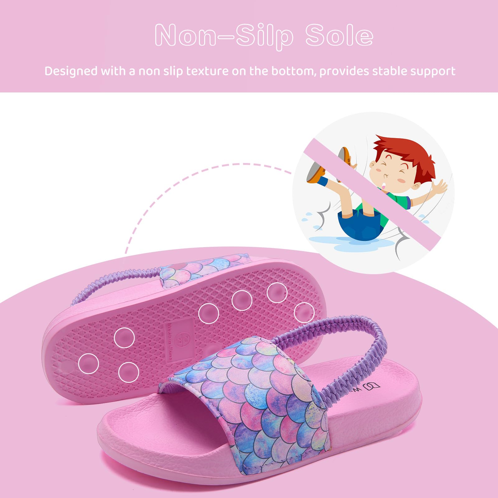 **WateLves Kids Water Shoes - Toddler Boys & Girls Sandals for Swimming, Beach, Pool | Non-Slip Quick-Dry Slides for Outdoor Play & Summer Activities**