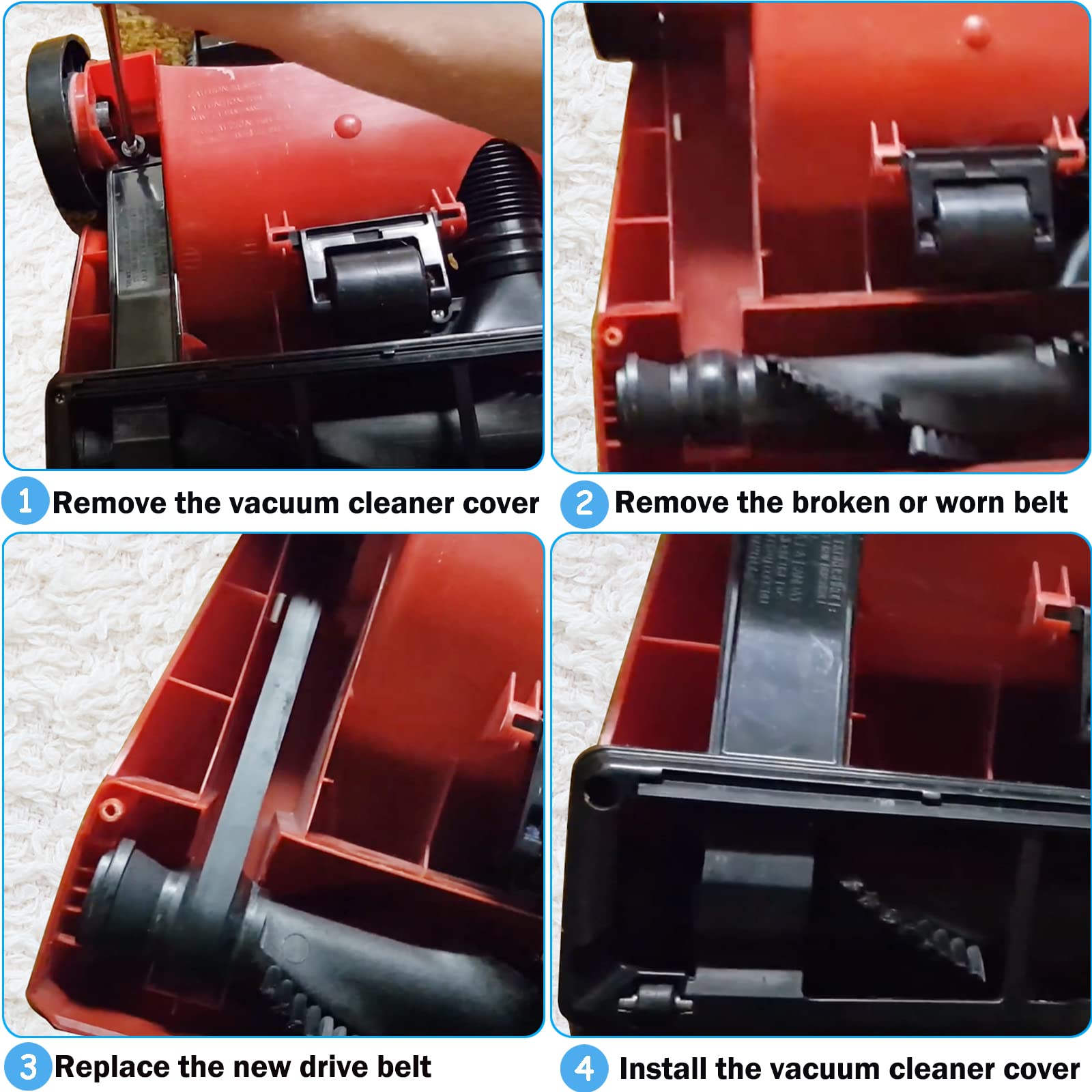 Bissell Vacuum Belts Replacement for PowerForce Compact - Home Cleaning