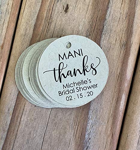 Personalized Favor Tags for Weddings, Baby Showers & Special Events - Custom Thank You Gift Tags by Mani