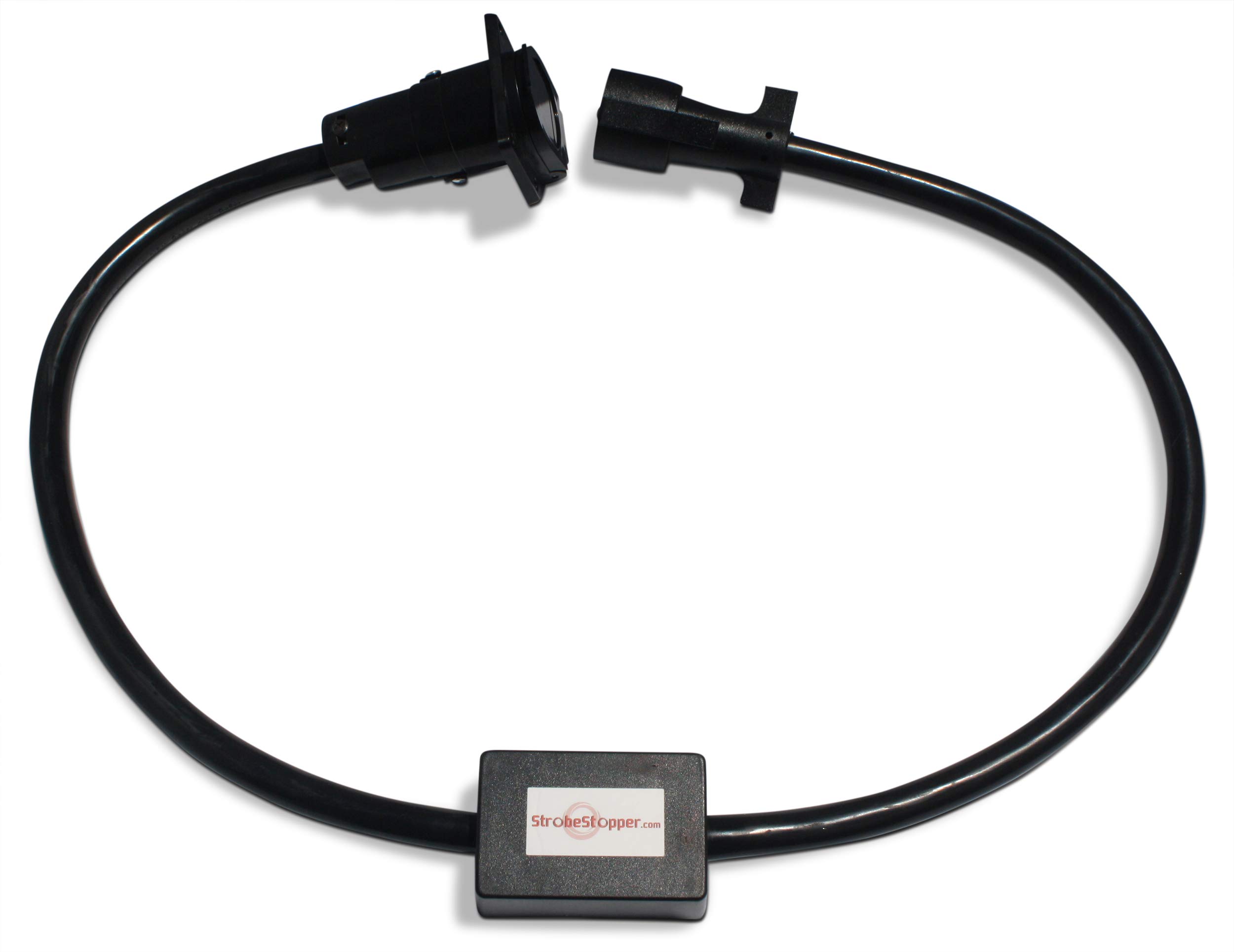 Strobe Stopper Trailer Light Enhancer - 7-Way RV Standard 50 Inch LED Trailer Light Connector for Safe Towing | Perfect for RVs, Campers, and Boat Trailers at Night or in Low Visibility Conditions