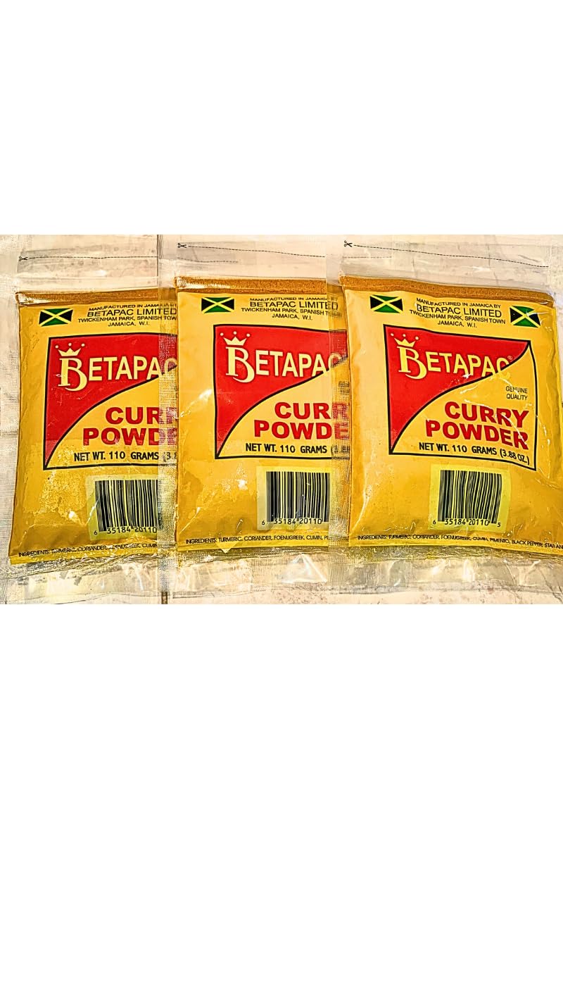 Betapac Curry Powder - 3 Pack (3.88 Oz Each) | Authentic Indian Spice Blend for Cooking, Seasoning & Marinades | Perfect for Curry, Soups, Stews & Rice Dishes