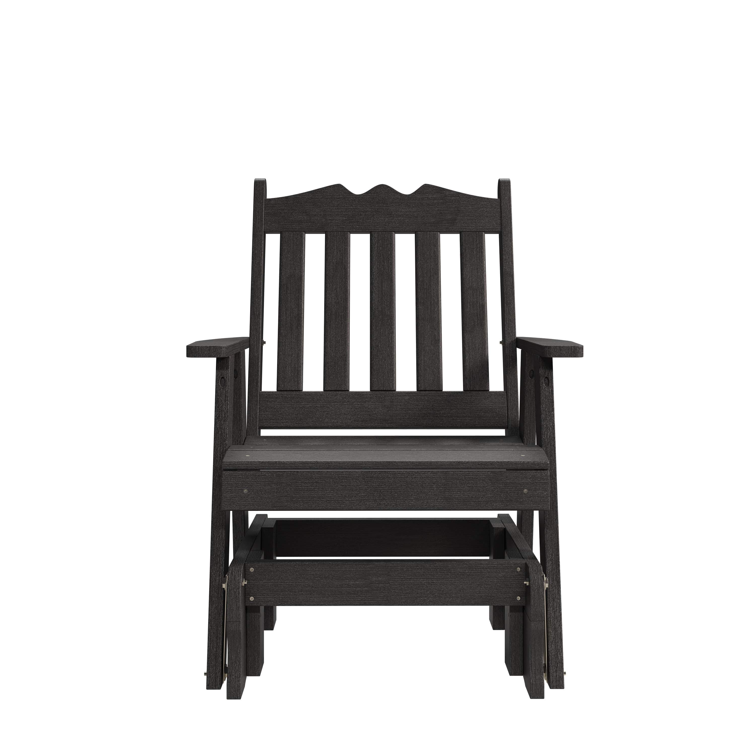 Keystone Amish Co. York Recycled Plastic Porch Glider Chair - Outdoor Rocking Bench for Patio, Garden & Deck - Eco-Friendly & Weather-Resistant