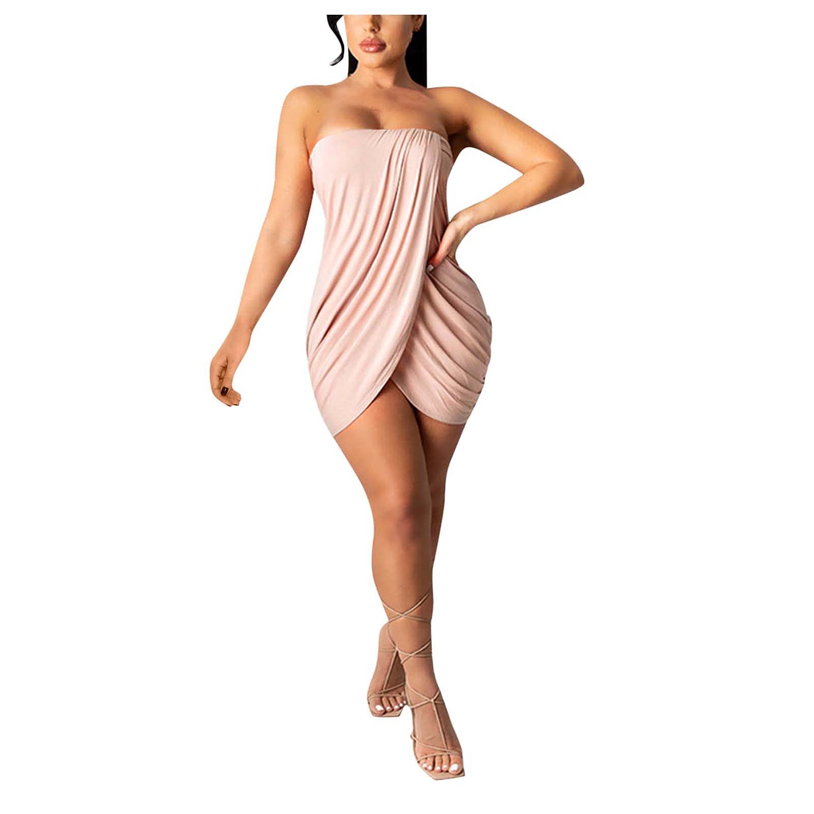 Sexy Black Club Dress for Women | Elegant Black Bridesmaid & Funeral Dress | 2021 Summer Fashion | Beige Size XL | Perfect for Night Out, Weddings & Formal Events