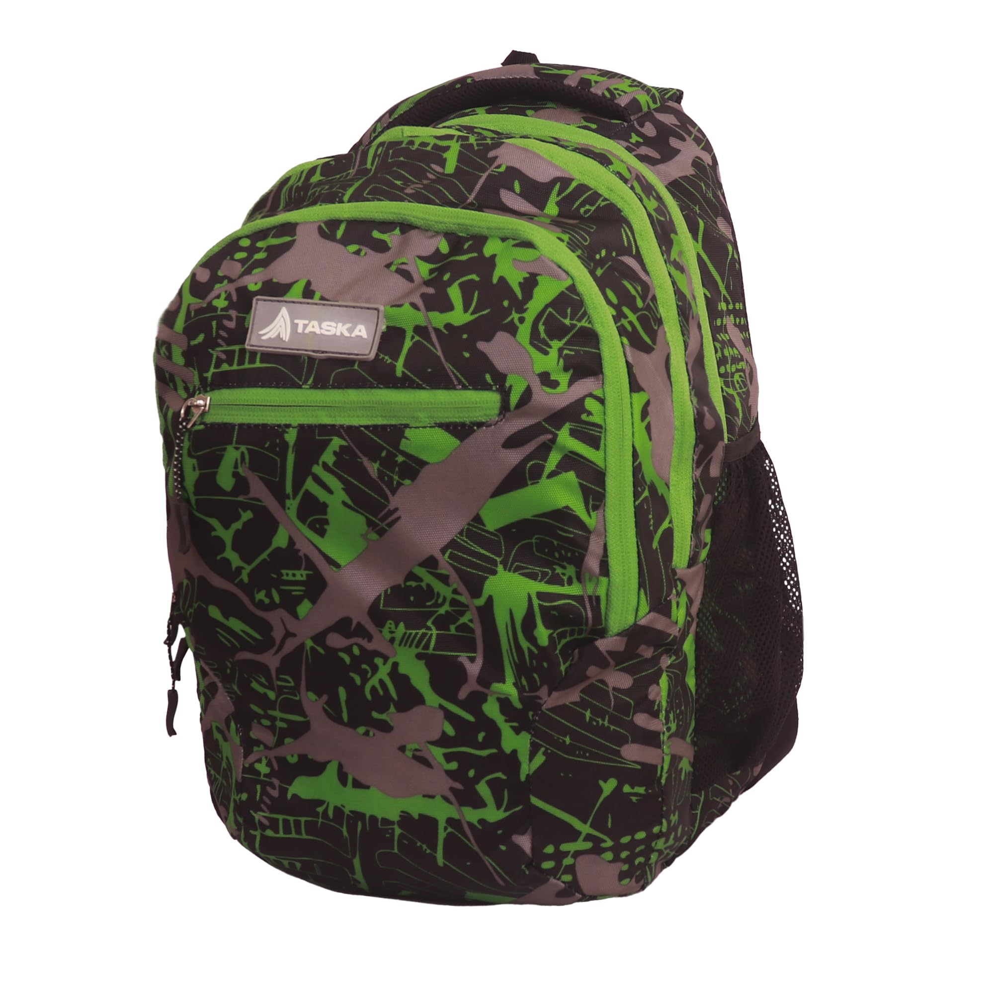 Water Resistant Polyester Laptop Backpack for College, School & Office - TASKA Kiddy Dark Green Unisex Bag with Rain Cover for Men, Women, Boys & Girls | Perfect for Commuting, Travel & Daily Use
