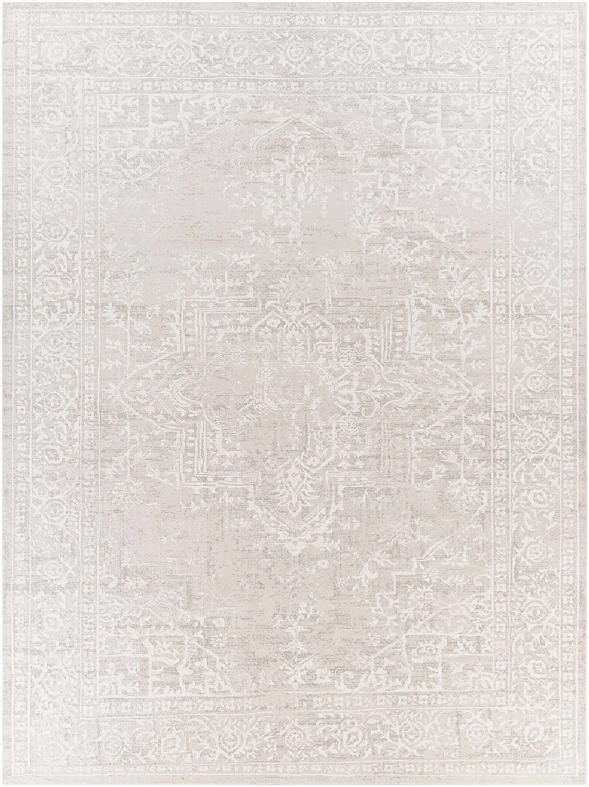 Hauteloom Bolsover Traditional Gray and Off-White Area Rug 5'3