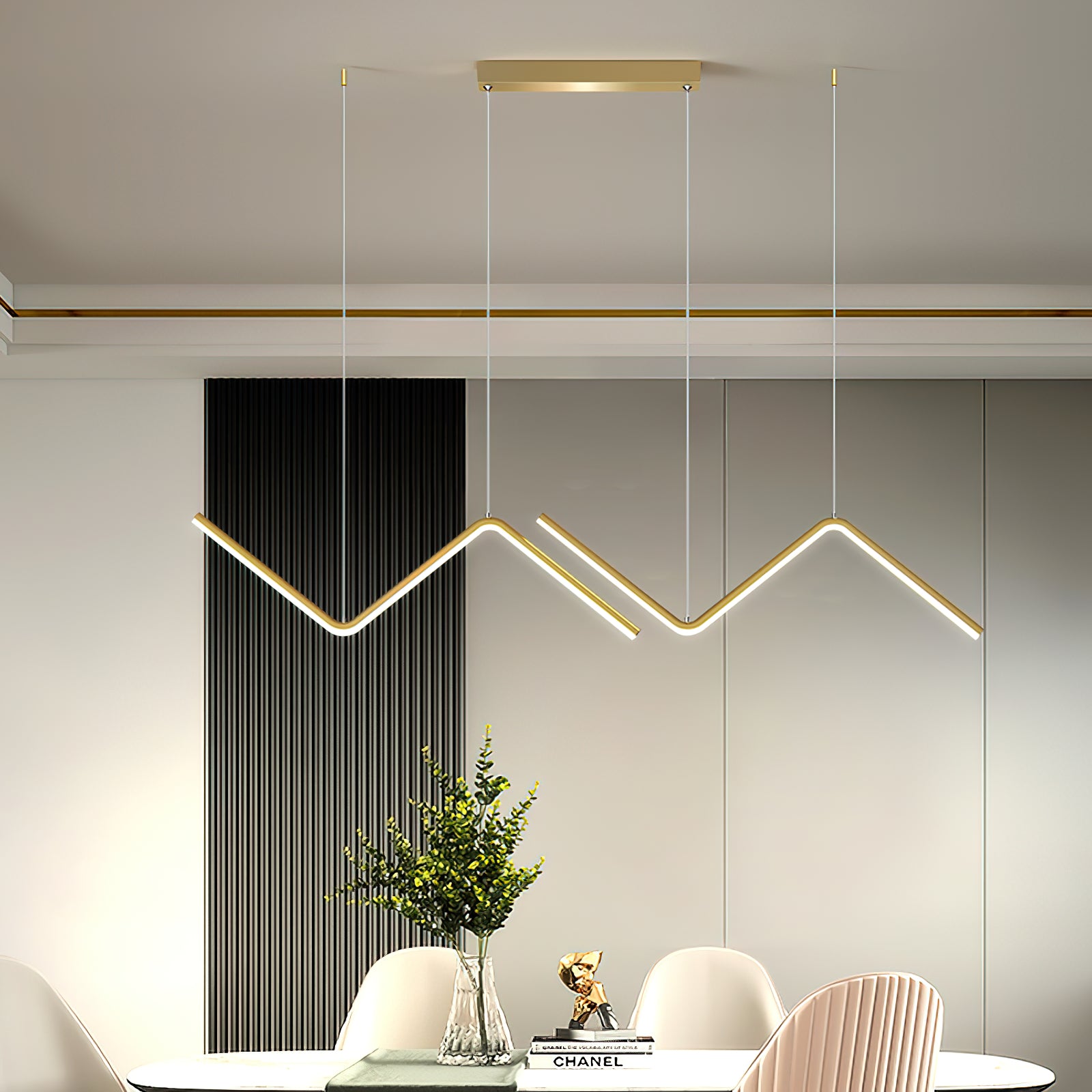 Modern Creative Silicone Line Pendant Lamp - Adjustable LED Hanging Light for Living Room, Bedroom, Dining Room & Office Decor