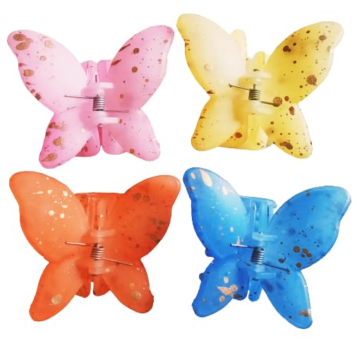 2-Piece Hair Comb Set with 2 Butterfly Hair Clips - Colorful Kanghi Combs & Hair Accessories for Women & Girls - Perfect for Styling, Parties & Everyday Use