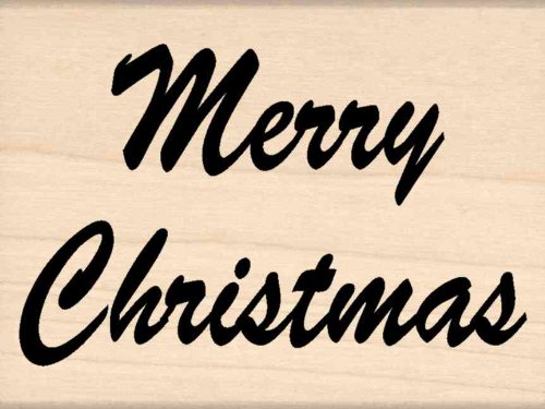 Impression Merry Christmas Rubber Stamp ST 1223 - Holiday Greeting Card DIY Scrapbooking Craft Stamp for Christmas Cards, Gift Wrapping & Holiday Decorations