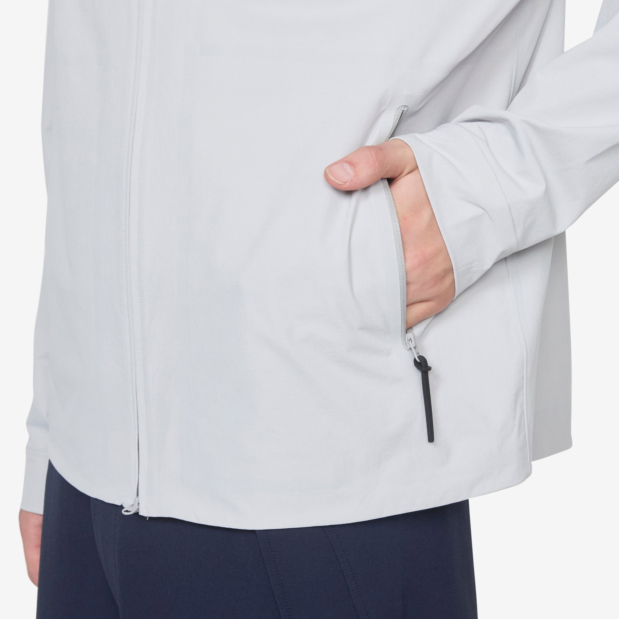 Breathable Technical Shirt for Men - Light Grey Performance Tee for Running, Hiking & Outdoor Activities