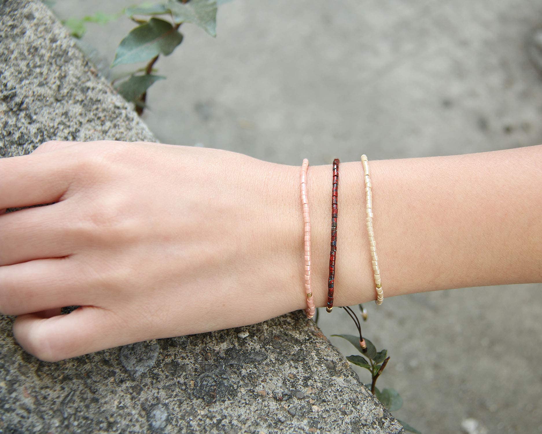 KELITCH Adjustable Miyuki Crystal Beaded Bracelet - Handmade Friendship Jewelry for Women & Girls, Perfect for Gifts, Parties & Everyday Wear