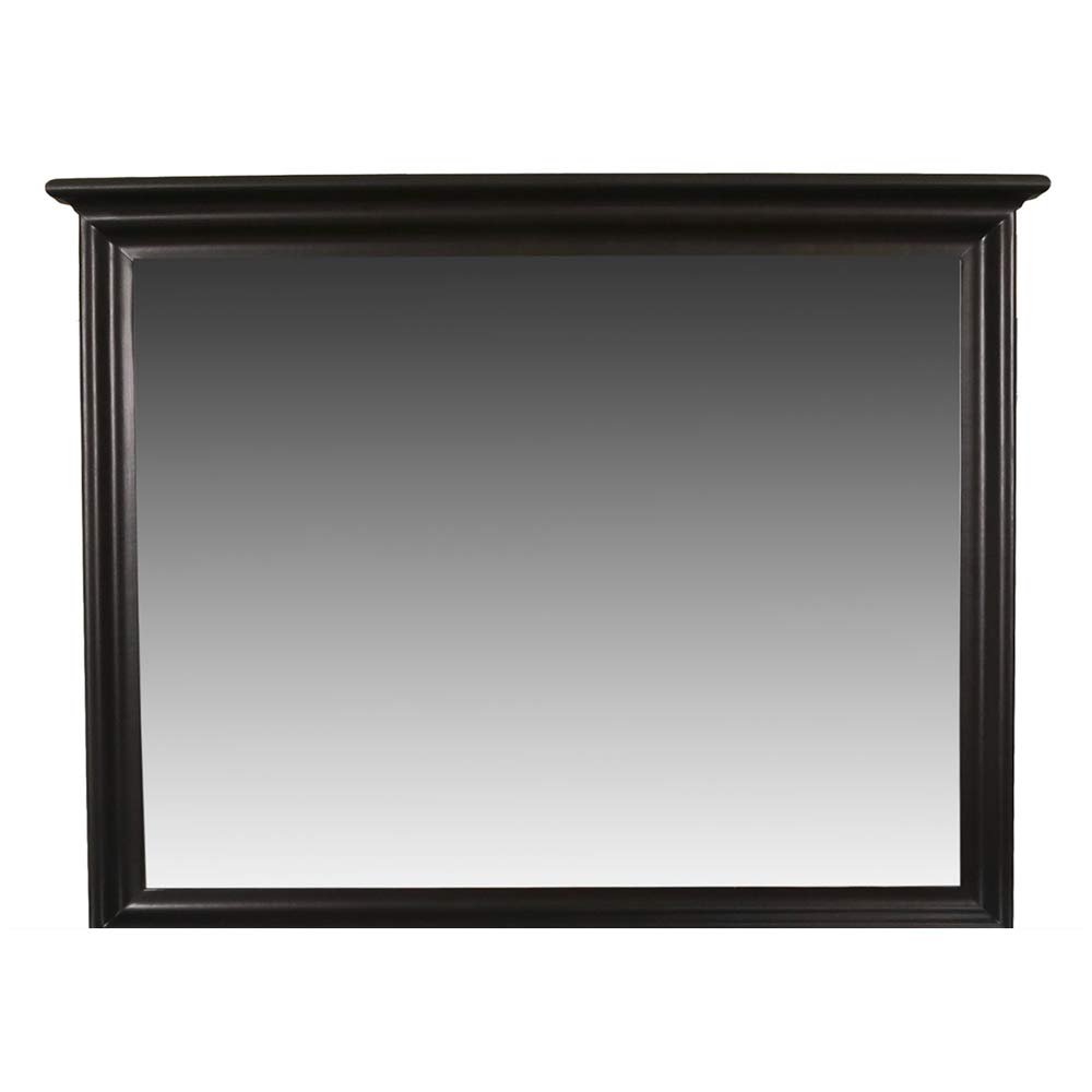 Classic Belle Rose Landscape Mirror - Black Cherry Finish | Vintage Home Decor for Living Room, Bedroom & Entryway