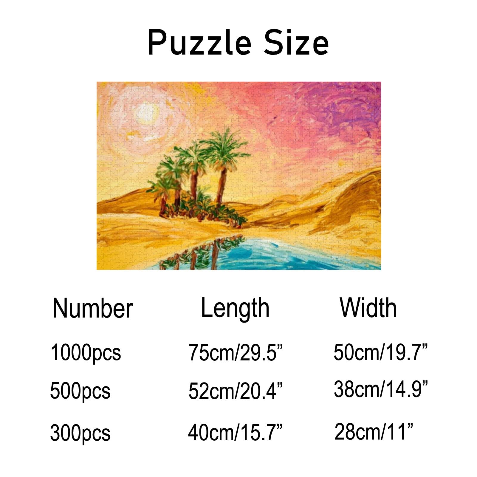500-Piece Oasis Desert Jigsaw Puzzle for Adults, Teens & Kids - Fun Family Game & Creative Gift - Multiple Sizes Available - Perfect for Relaxation, Brain Training & Family Bonding Time